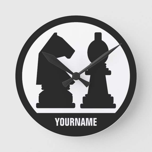 relógios de parede de monograma personalizados CHE (Frente)