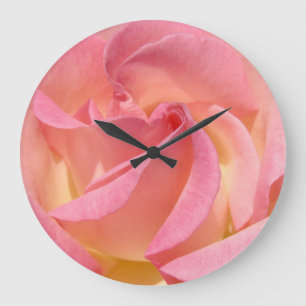 Relógios de Parede Espiral de Flor de Rosa Rosa Pe