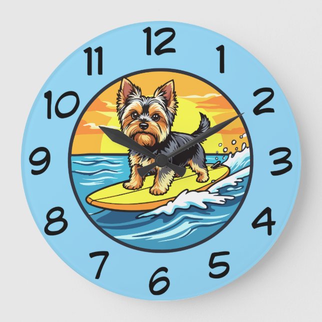 Relógios de Parede Tema Cachorro Yorkshire Terrier (Frente)