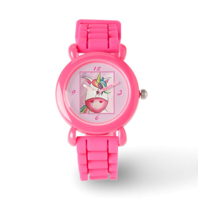 Relógios de pulso feminino - Unicórnio multicolori (Frente)