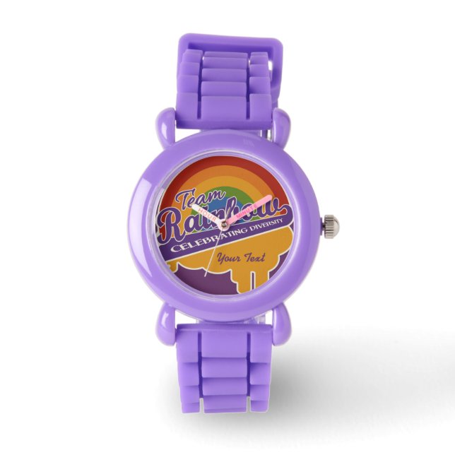 Relógios personalizados do Team Rainbow (Frente)