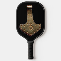 remada de picleball preto Thor Hammer Dourado