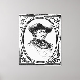 Rembrandt autorretrato autorretrato Arte Canvas
