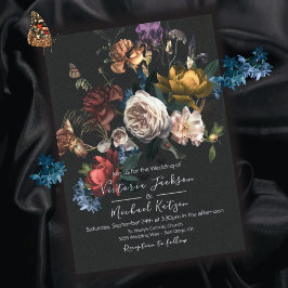 Rembrandt Floral Dark & Moody Wedding Convite