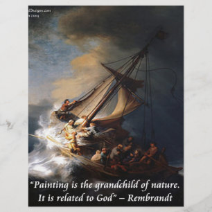 Rembrandt Mar da Galileia & Citação da Natureza