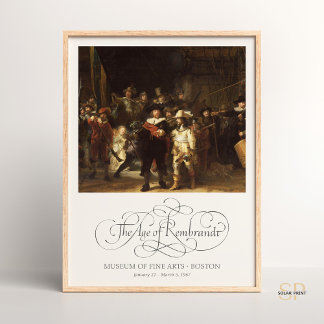 Rembrandt The Night Watch Art Impressão Vintage