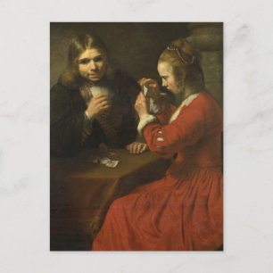 Rembrandt: Um Jovem e uma Garota Jogando Cartões