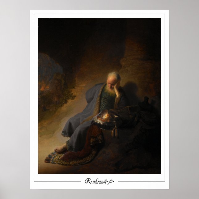 Rembrandt van Rijn Zedign Art Poster #609 (Frente)