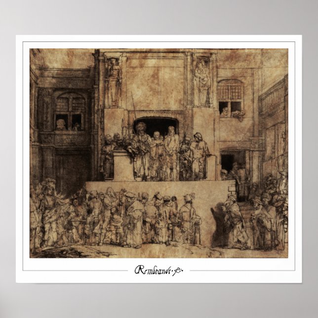 Rembrandt van Rijn Zedign Art Poster #622 (Frente)