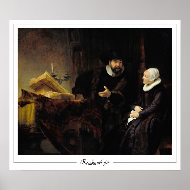 Rembrandt van Rijn Zedign Art Poster #669 (Frente)