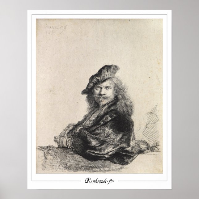 Rembrandt van Rijn Zedign Art Poster nº 49 (Frente)