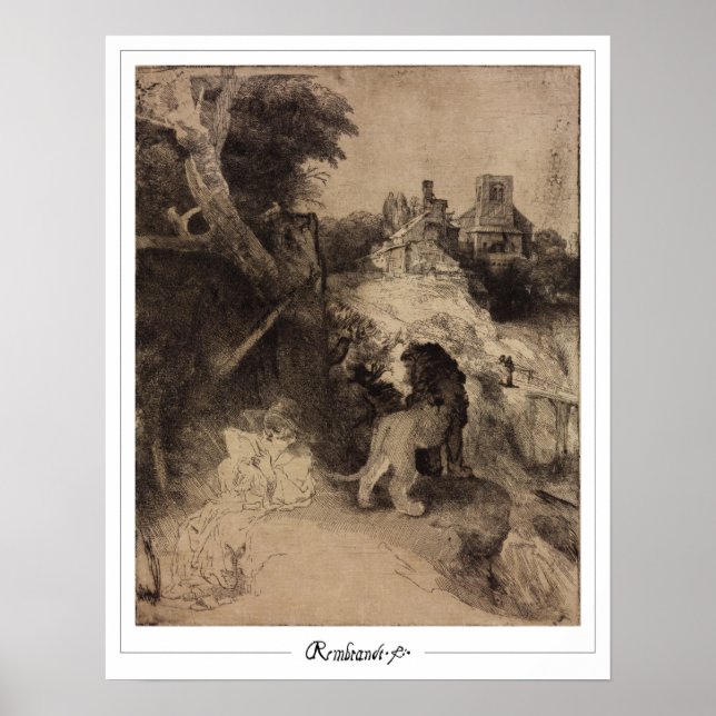 Rembrandt van Rijn Zedign Art Poster nº 59 (Frente)