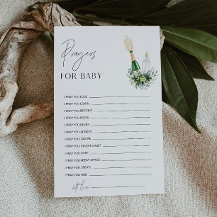REMY Prayers For Chá de fraldas Advice Card