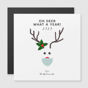 Rena de Natal de Deer 2020 Vestindo máscara de ros