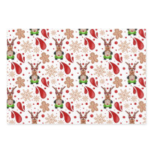 Rena de Natal Vermelha Festiva Fofa