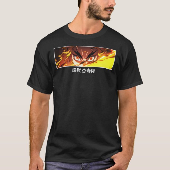 Rengoku Kyojuro Japanese, Demon Slayer T-Shirt Cla (Frente)