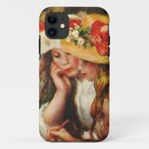 Renoir duas meninas que lêem nas capas de iphone