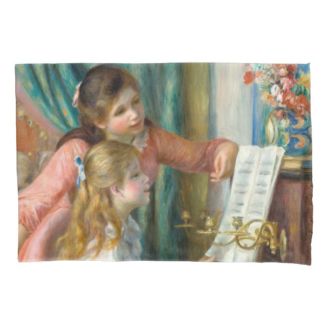 Renoir Girls no Piano Impressionismo Pintura (Frente)