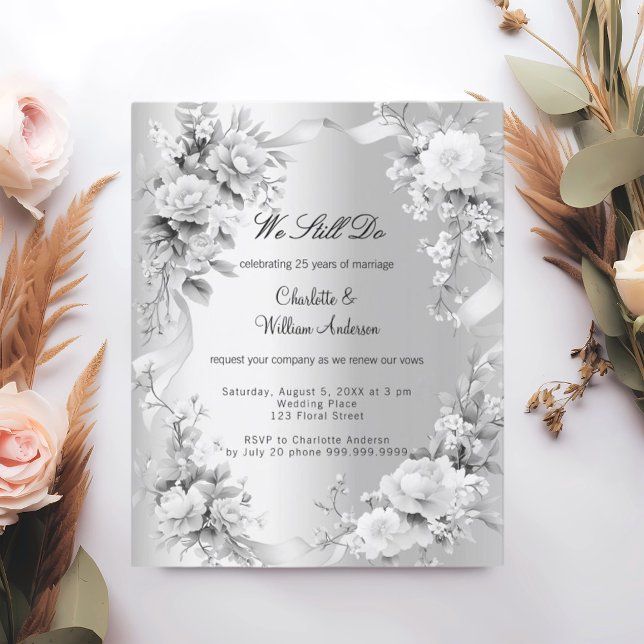 Renovação do casamento floral de prata (Criador carregado)