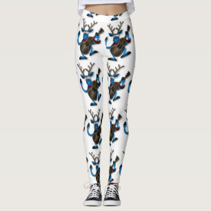 Renques de Natal Bobos com Leggings de Guitarra