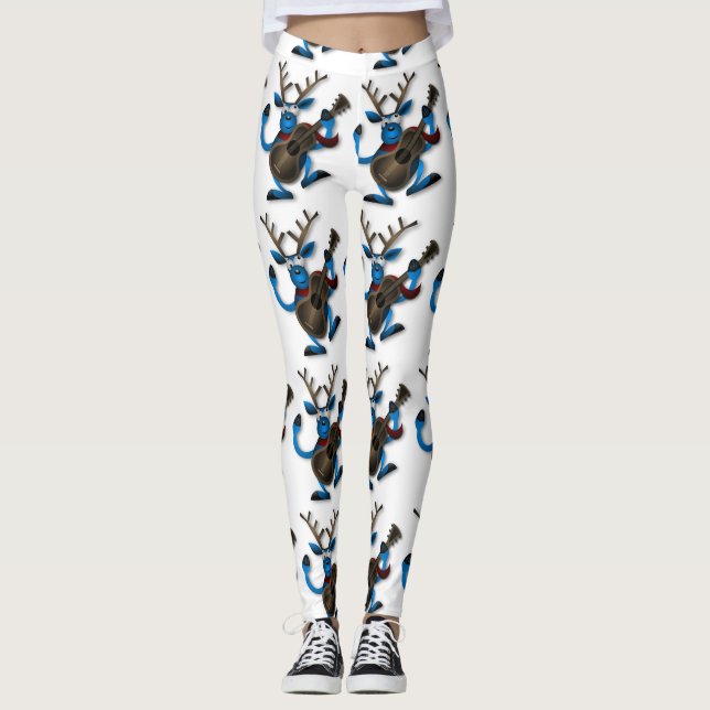 Renques de Natal Bobos com Leggings de Guitarra (Frente)