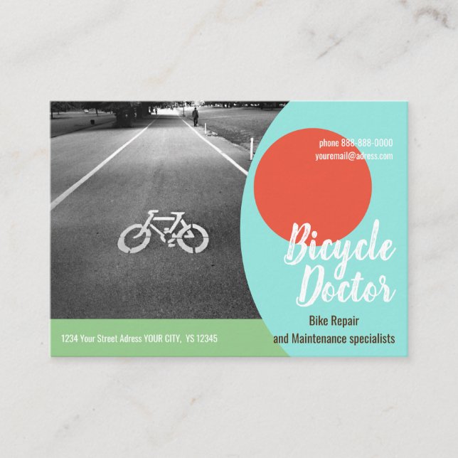 REPARO DE BICICLETA, Cartão de visita de 3,5" x 2, (Frente)