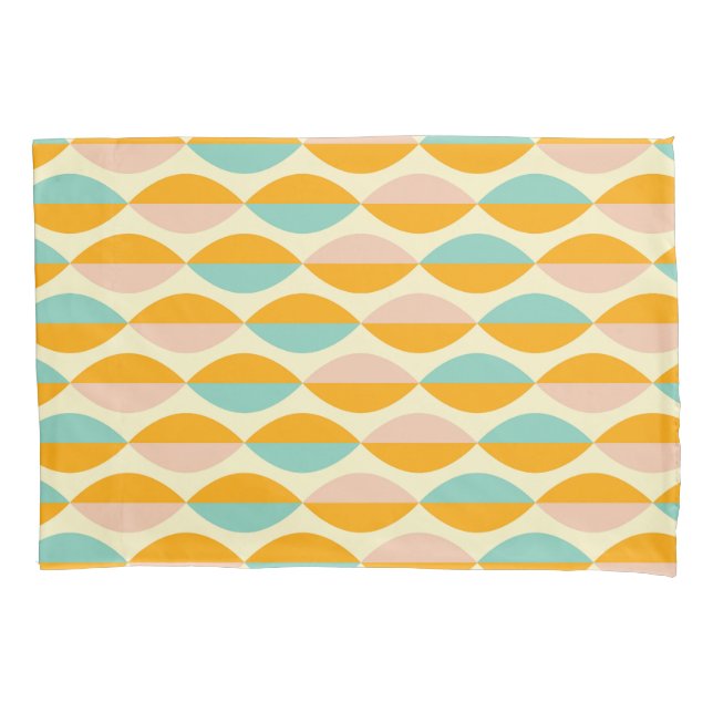 Repeating geometric pattern in beige background (Frente-Esquerda)