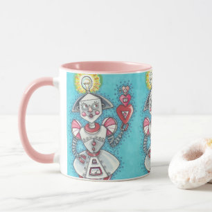 Repetição BRILHANTE da CANECA do ROBÔ da MENINA
