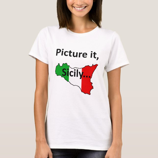 Represente-o, t-shirt das meninas de Sicília (Frente)