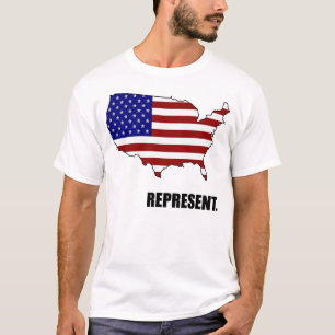 Represente o t-shirt dos EUA