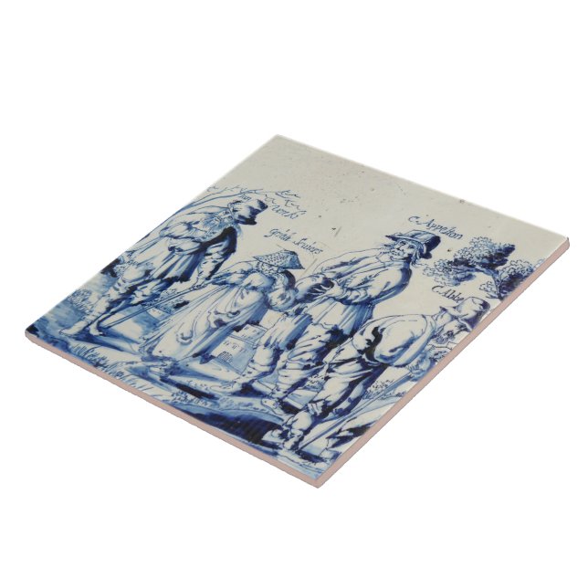 Repro Delft Azulejo Blue Les Gueux (Lateral)