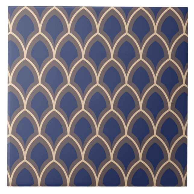 Repro Espanhol Escala Geométrica Azulejos Blue (Frente)