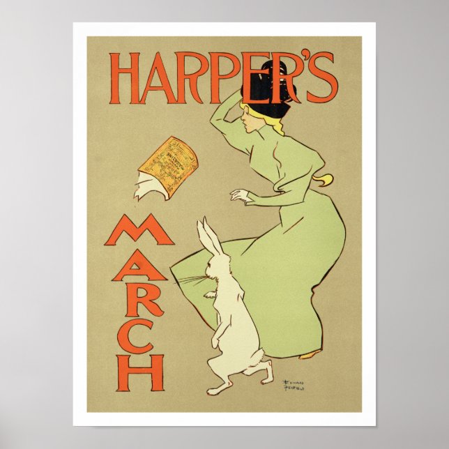 Reprodução de um poster publicando "Harper's Mag" (Frente)