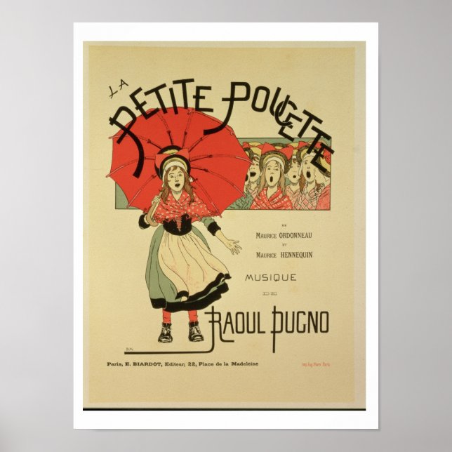 Reprodução de uma poster publicando a operetta (Frente)