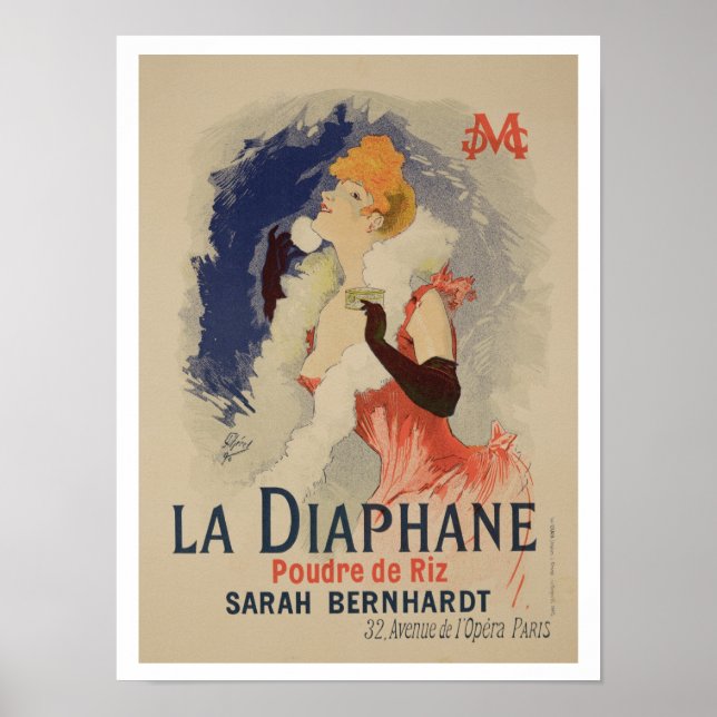 Reprodução de uma poster publicitária "La Diaphane (Frente)
