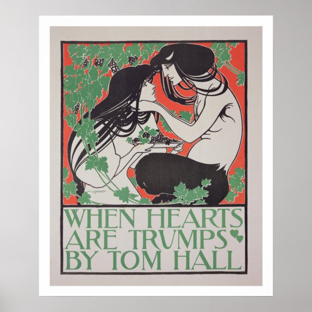 Reprodução de uma poster publicitária "When Hearts (Frente)