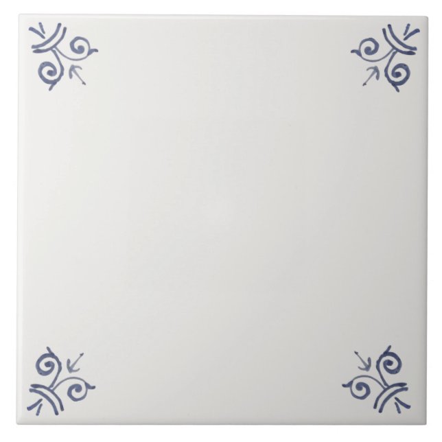 Reprodução do Azulejo de campo Delft Mix & Match H (Frente)