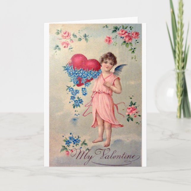 Reprodução do cartão dos namorados do vintage (Frente)