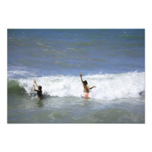 Reproduzindo no Impressão de Foto de Ondas