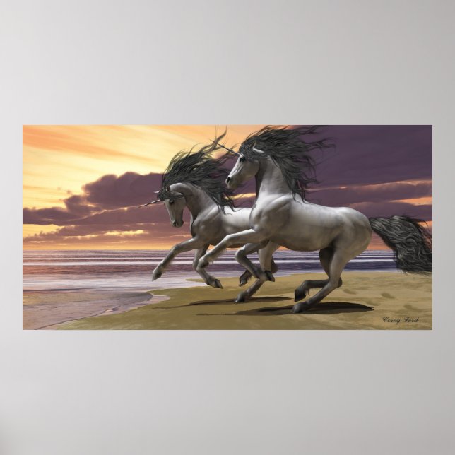 Reproduzindo Unicorns Part 1 Impressão (Frente)