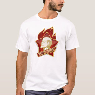Repto do t-shirt do Pin dos pioneiros. Lenin