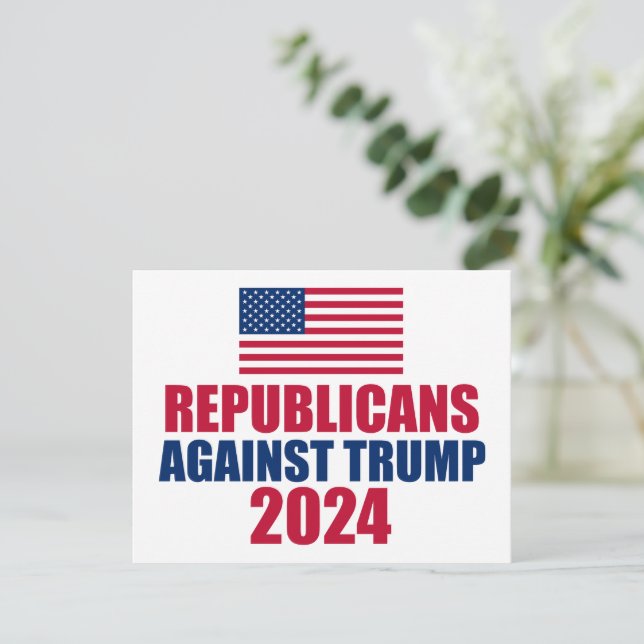 Republicanos Contra Cartão Eleitoral Trump 2024 (Em pé/Frente)