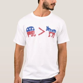 Republicanos maiores do que a camisa de Democratas