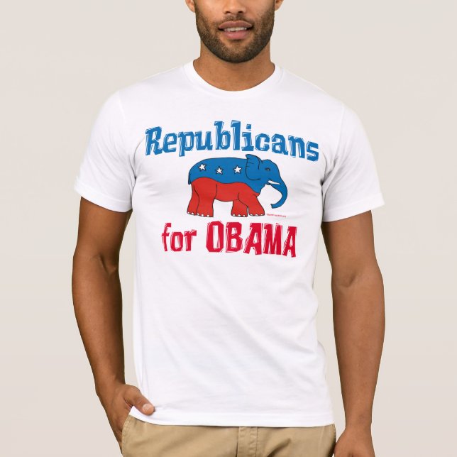 Republicanos para t-shirt de Obama (Frente)