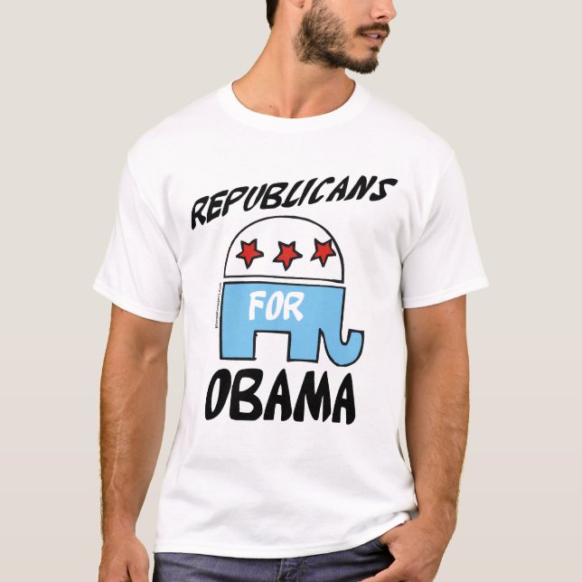 Republicanos para t-shirt de Obama (Frente)