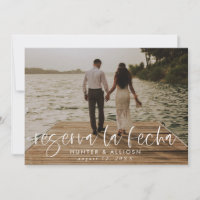 Reserva La Fecha Convite Fotográfico Moderno