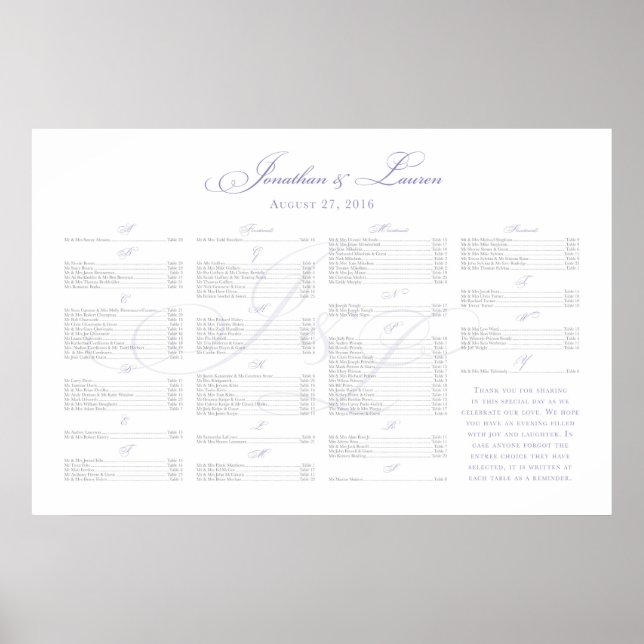 ***RESERVADO*** para Jonathan+Lauren Poster (Frente)