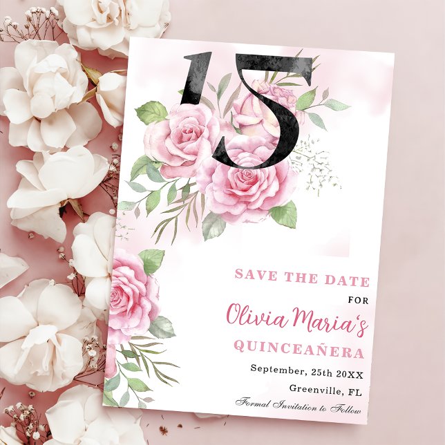 Reserve A Data 15 Birthday Quinceanera Russo Floral (Criador carregado)