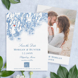 Reserve A Data 1774 Código QR Elegante do Mapa de Maine em Phipps