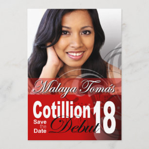Reserve A Data 18º aniversário Cotillion Debut Save the Date Phot